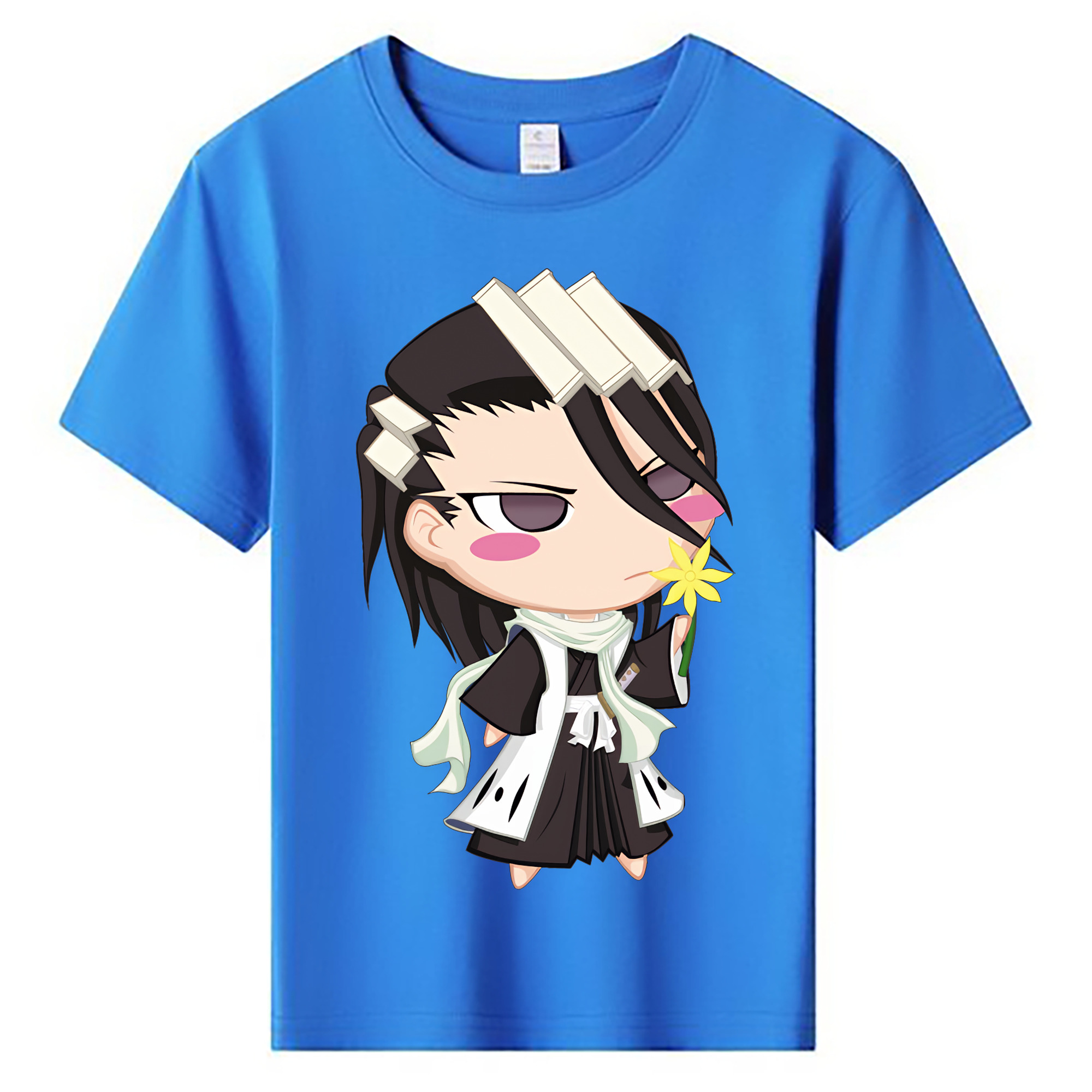 （画像用） ブリーチ くちき びゃくや BLEACH Kuchiki Byakuya 綿100％キッズTシャツ（フロントプリント）